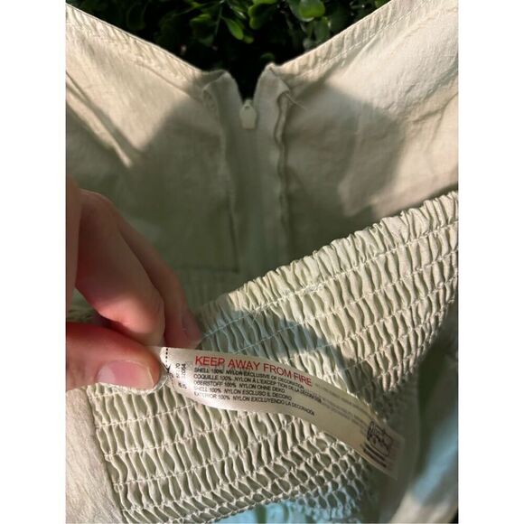 Free People NWT Down To Earth Nylon Romper Summer Mist Light Green Sz XS - Picture 10 of 11